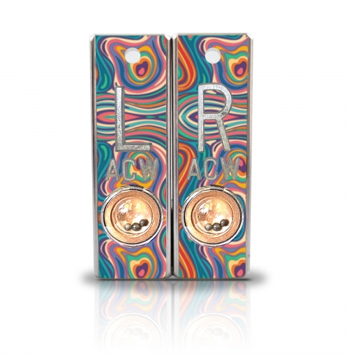 Aluminum Position Indicator X Ray Markers- Psychadelic Graphic Pattern
